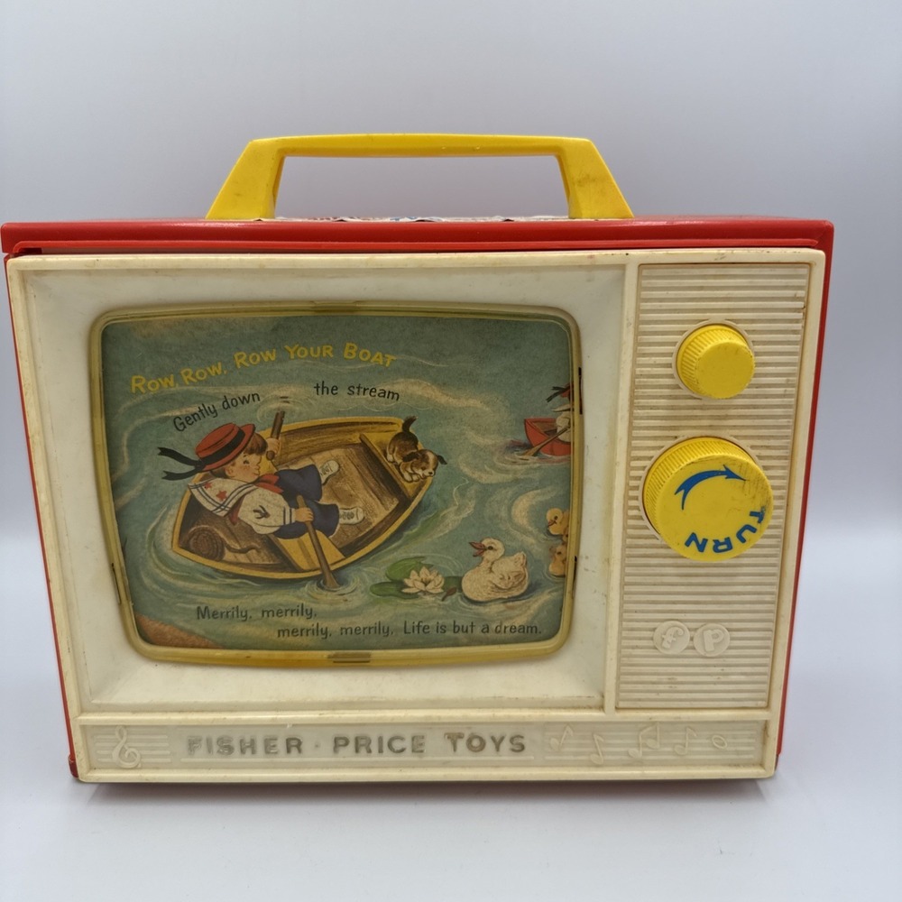 Vintage Fisher Price Two Tune TV Music Box 1966 - Works